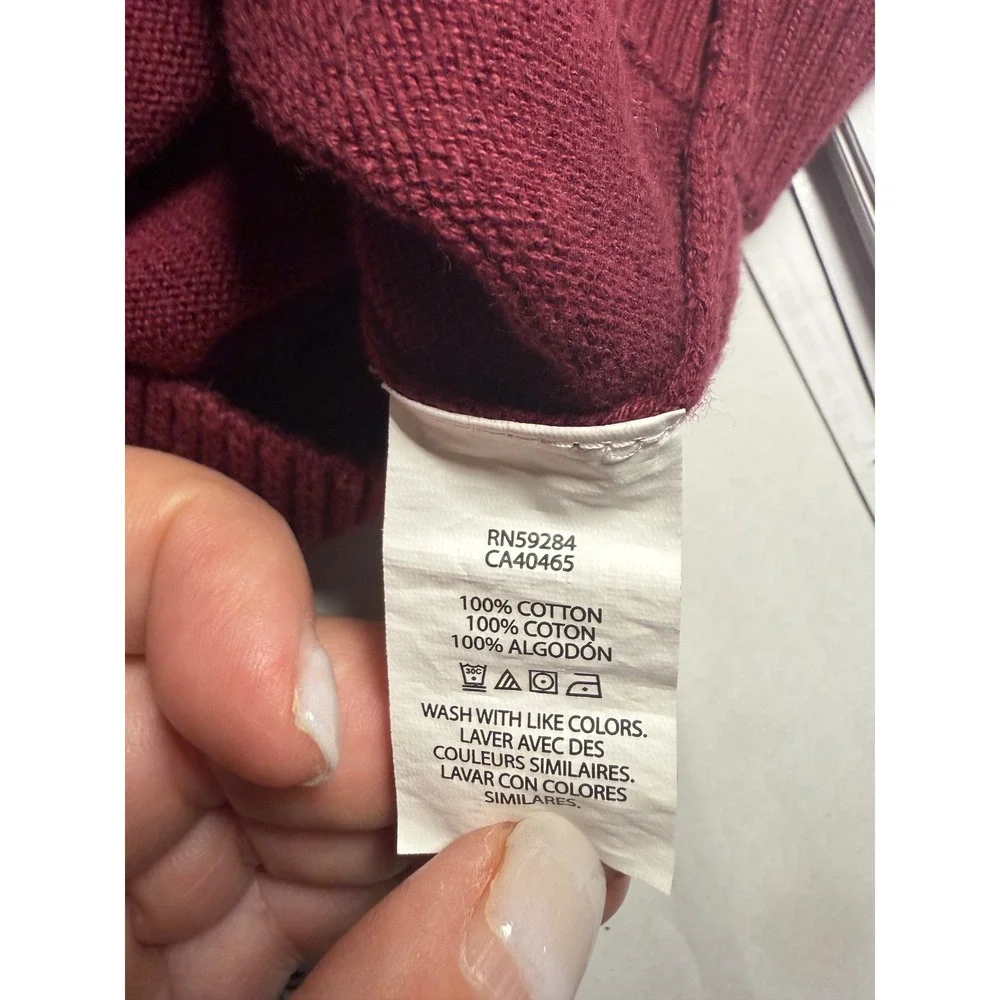 The Childrens Place Cardigan Kids 5/6 Burgundy Excellent Button Front Knit